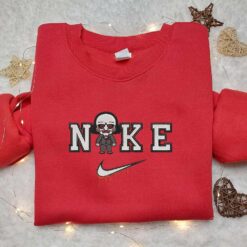 Chibi Jigsaw x Nike Embroidered Hoodie Nike Inspired Embroidered Shirt Best Halloween Gift Ideas
