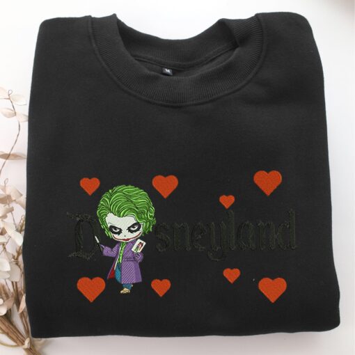 Chibi Joker Disneyland Embroidery, Disneyland Embroidered Sweatshirt, Movie Disney Inspired, Best Gifts Idea For Him Her - Image 5