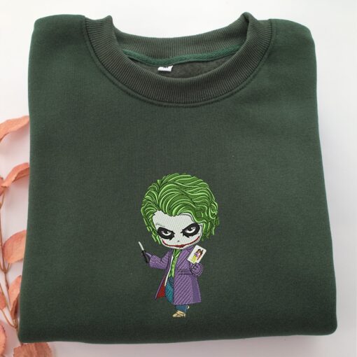 Chibi Joker Embroidery, Disneyland Embroidered Sweatshirt, Movie Disney Inspired, Best Gifts Idea For Him Her - Image 3