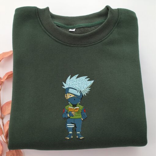 Chibi Kakashi Hatake Nike Embroidered Sweatshirt, Nike Movie Inspired, Best Gifts Idea For Him Her - Image 3