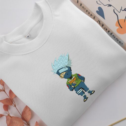 Chibi Kakashi Hatake Nike Embroidered Sweatshirt, Nike Movie Inspired, Best Gifts Idea For Him Her - Image 2