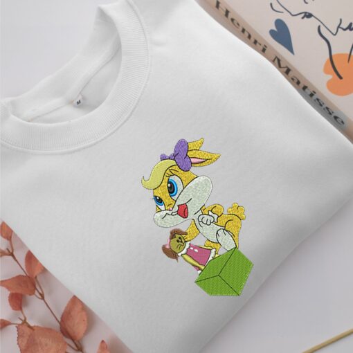 Chibi Lola Bunny Embroidery, Disneyland Embroidered Sweatshirt, Movie Disney Inspired, Best Gifts Idea For Him Her - Image 2