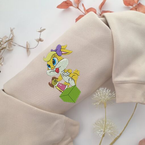 Chibi Lola Bunny Embroidery, Disneyland Embroidered Sweatshirt, Movie Disney Inspired, Best Gifts Idea For Him Her