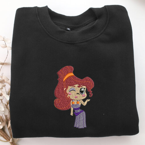 Chibi Megara Embroidery, Disneyland Embroidered Sweatshirt, Movie Disney Inspired, Best Gifts Idea For Him Her - Image 5