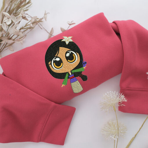 Chibi Mulan Embroidery, Disneyland Embroidered Sweatshirt, Movie Disney Inspired, Best Gifts Idea For Him Her - Image 4