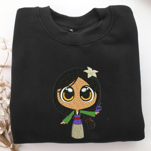 Chibi Mulan Embroidery, Disneyland Embroidered Sweatshirt, Movie Disney Inspired, Best Gifts Idea For Him Her - Image 5