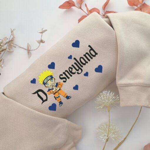 Chibi Naruto Disneyland Embroidery, Disneyland Embroidered Sweatshirt, Movie Disney Inspired, Best Gifts Idea For Him Her