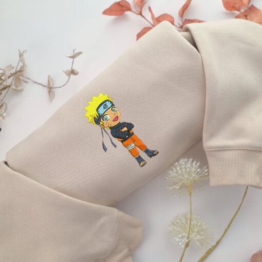 Chibi Naruto v2 Nike Embroidered Sweatshirt, Nike Movie Inspired, Best Gifts Idea For Him Her