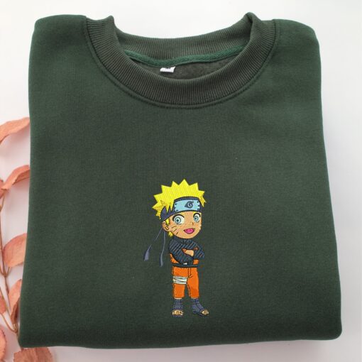 Chibi Naruto v2 Nike Embroidered Sweatshirt, Nike Movie Inspired, Best Gifts Idea For Him Her - Image 3