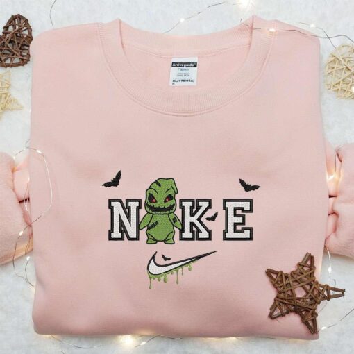 Chibi Oogie Boogie x Nike Embroidered Hoodie Nike Inspired Embroidered Shirt Best Hallowee Gift Ideas