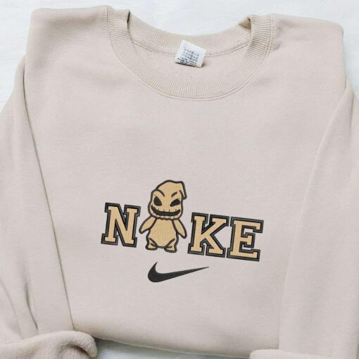 Chibi Oogie Boogie x Nike Embroidered Shirt The Nightmare Before Christmas Embroidered Hoodie Best Gifts for Family