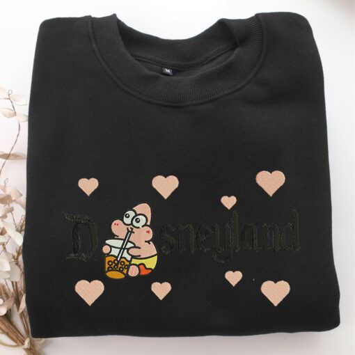 Chibi Patrick Star Disneyland Embroidery, Disneyland Embroidered Sweatshirt, Movie Disney Inspired, Best Gifts Idea For Him Her - Image 5