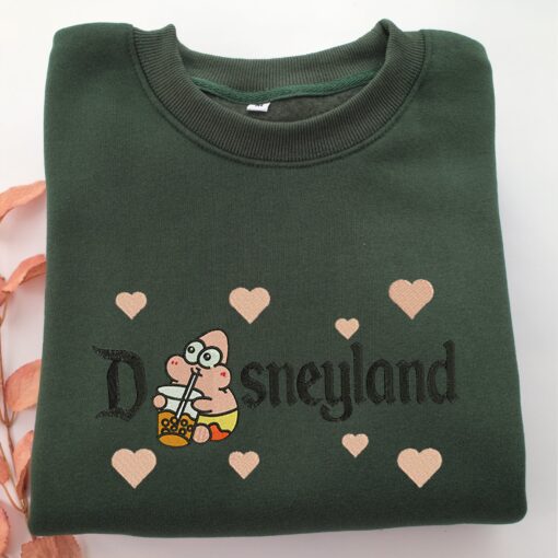 Chibi Patrick Star Disneyland Embroidery, Disneyland Embroidered Sweatshirt, Movie Disney Inspired, Best Gifts Idea For Him Her - Image 3