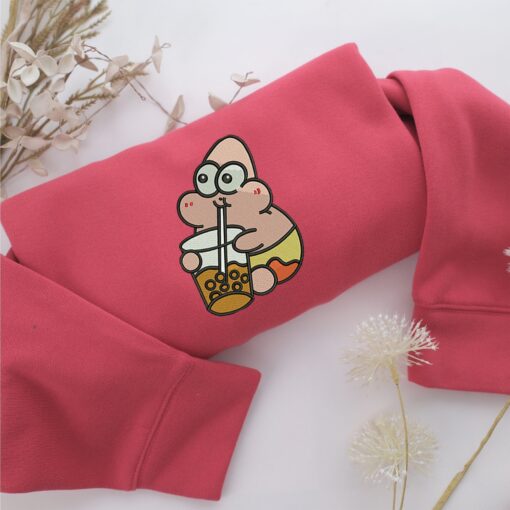 Chibi Patrick Star Embroidery, Disneyland Embroidered Sweatshirt, Movie Disney Inspired, Best Gifts Idea For Him Her - Image 4