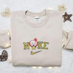Chibi Pennywise x Nike Embroidered Sweatshirt Horror Movie Halloween Embroidered Shirt Best Halloween Gift Ideas