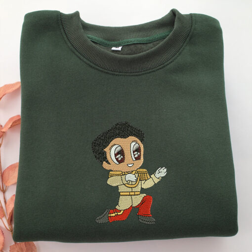 Chibi Prince Charming Embroidery, Disneyland Embroidered Sweatshirt, Movie Disney Inspired, Best Gifts Idea For Him Her - Image 3