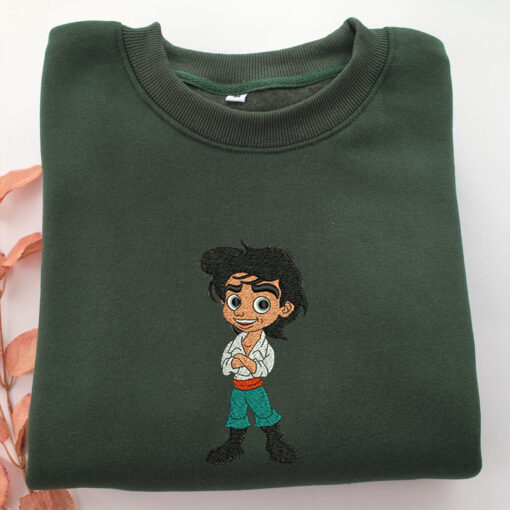 Chibi Prince Eric Embroidery, Disneyland Embroidered Sweatshirt, Movie Disney Inspired, Best Gifts Idea For Him Her - Image 3