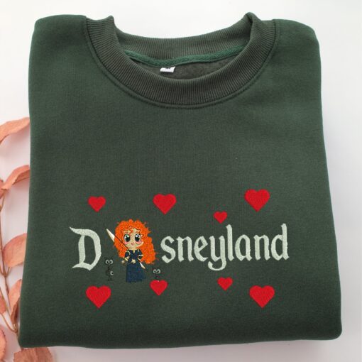 Chibi Princess Merida Disneyland Embroidery, Disneyland Embroidered Sweatshirt, Movie Disney Inspired, Best Gifts Idea For Him Her - Image 3