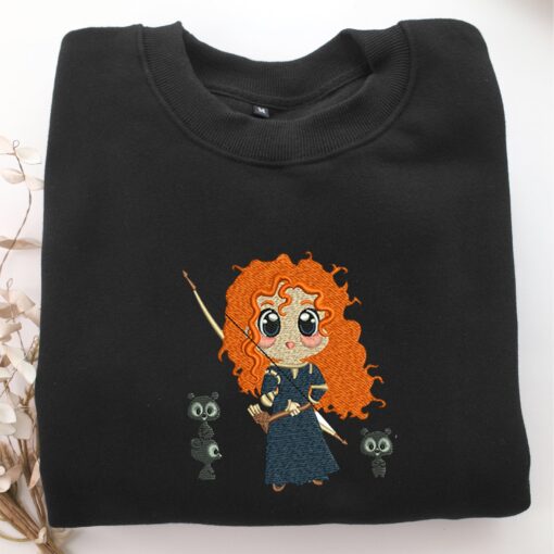 Chibi Princess Merida Embroidery, Disneyland Embroidered Sweatshirt, Movie Disney Inspired, Best Gifts Idea For Him Her - Image 5