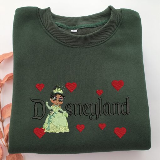 Chibi Princess Tiana Disneyland Embroidery, Disneyland Embroidered Sweatshirt, Movie Disney Inspired, Best Gifts Idea For Him Her - Image 3