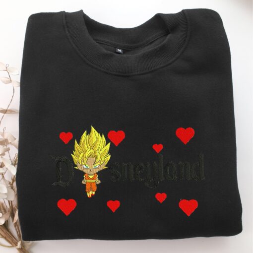 Chibi Saiyan Goku Disneyland Embroidery, Disneyland Embroidered Sweatshirt, Movie Disney Inspired, Best Gifts Idea For Him Her - Image 5