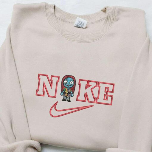 Chibi Sally x Nike Movie Embroidered Sweatshirt Horror Movie Embroidered Sweatshirt Halloween Embroidered Hoodie