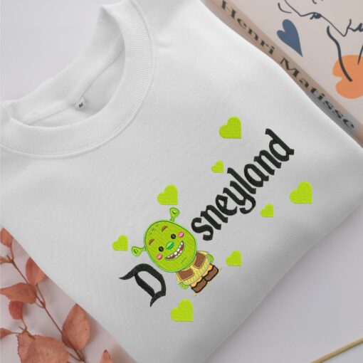 Chibi Shrek Disneyland Embroidery, Disneyland Embroidered Sweatshirt, Movie Disney Inspired, Best Gifts Idea For Him Her - Image 2