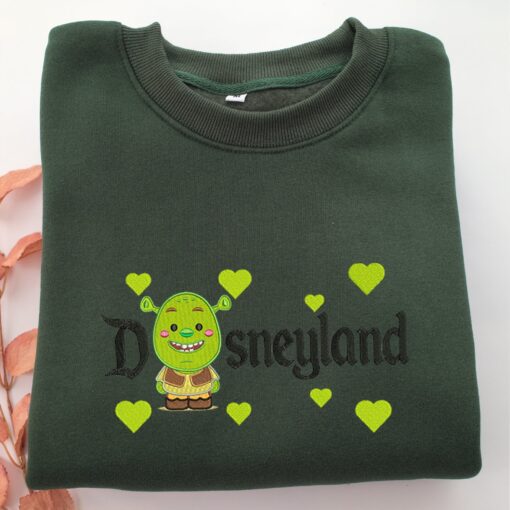 Chibi Shrek Disneyland Embroidery, Disneyland Embroidered Sweatshirt, Movie Disney Inspired, Best Gifts Idea For Him Her - Image 3
