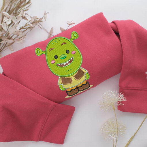 Chibi Shrek Embroidery, Disneyland Embroidered Sweatshirt, Movie Disney Inspired, Best Gifts Idea For Him Her - Image 4