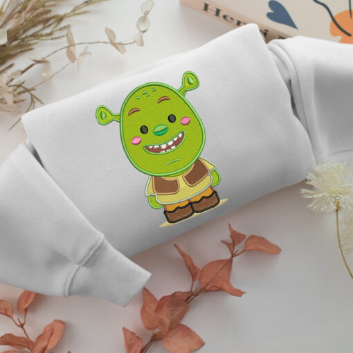 Chibi Shrek Embroidery, Disneyland Embroidered Sweatshirt, Movie Disney Inspired, Best Gifts Idea For Him Her - Image 2