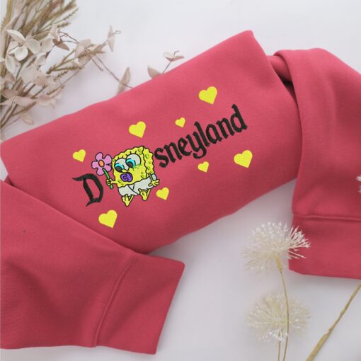 Chibi SpongeBob Disneyland Embroidery, Disneyland Embroidered Sweatshirt, Movie Disney Inspired, Best Gifts Idea For Him Her - Image 4