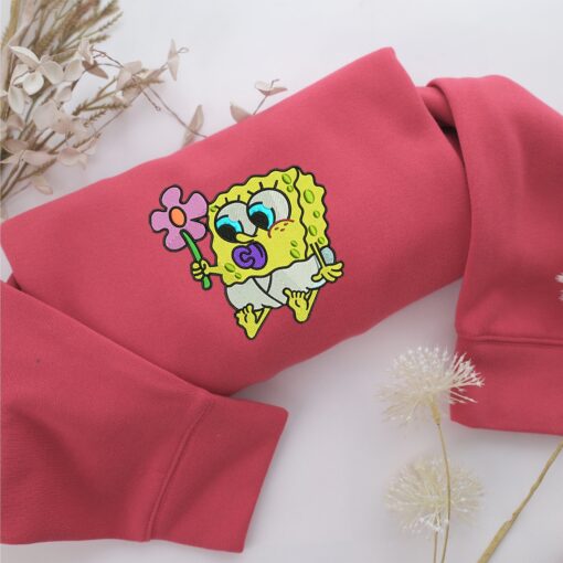 Chibi SpongeBob Embroidery, Disneyland Embroidered Sweatshirt, Movie Disney Inspired, Best Gifts Idea For Him Her - Image 4