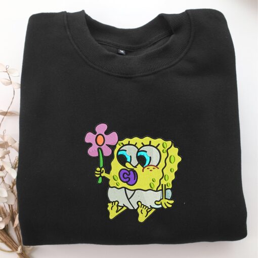 Chibi SpongeBob Embroidery, Disneyland Embroidered Sweatshirt, Movie Disney Inspired, Best Gifts Idea For Him Her - Image 5