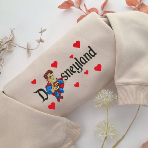 Chibi Superman Disneyland Embroidery, Disneyland Embroidered Sweatshirt, Movie Disney Inspired, Best Gifts Idea For Him Her