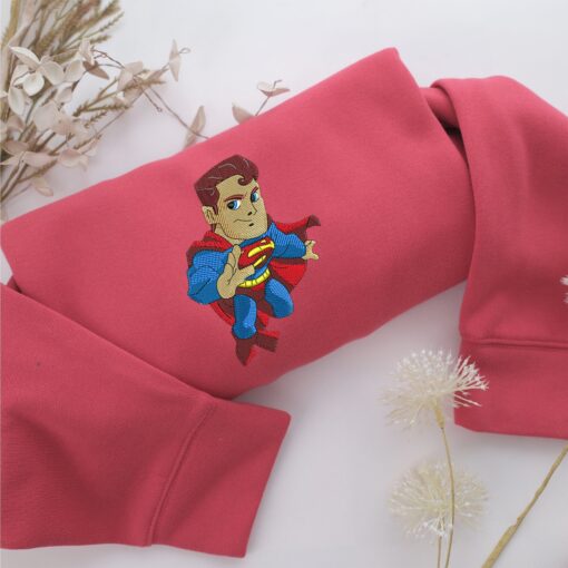 Chibi Superman Embroidery, Disneyland Embroidered Sweatshirt, Movie Disney Inspired, Best Gifts Idea For Him Her - Image 4