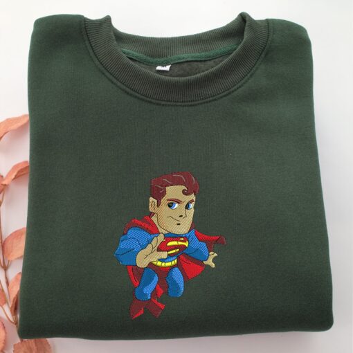 Chibi Superman Embroidery, Disneyland Embroidered Sweatshirt, Movie Disney Inspired, Best Gifts Idea For Him Her - Image 3