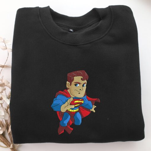 Chibi Superman Embroidery, Disneyland Embroidered Sweatshirt, Movie Disney Inspired, Best Gifts Idea For Him Her - Image 5