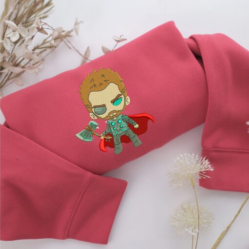 Chibi Thor Embroidery, Disneyland Embroidered Sweatshirt, Movie Disney Inspired, Best Gifts Idea For Him Her - Image 4