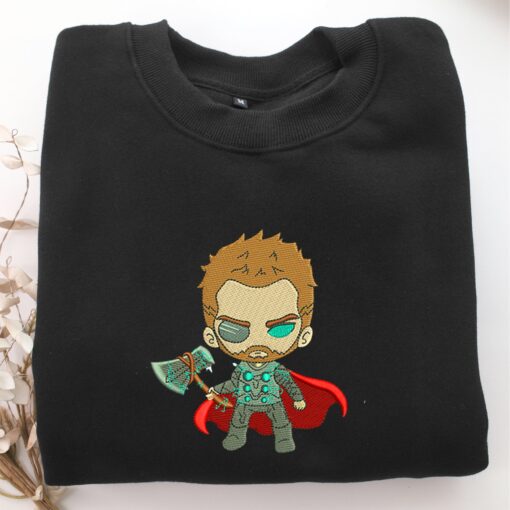 Chibi Thor Embroidery, Disneyland Embroidered Sweatshirt, Movie Disney Inspired, Best Gifts Idea For Him Her - Image 5