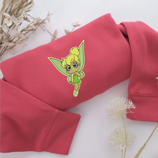 Chibi Tinkerbell Embroidery, Disneyland Embroidered Sweatshirt, Movie Disney Inspired, Best Gifts Idea For Him Her - Image 4