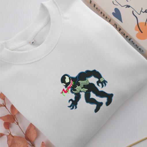 Chibi Venom Nike Embroidered Sweatshirt, Nike Movie Inspired, Best Gifts Idea For Him Her - Image 2