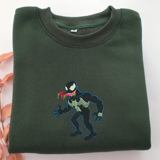 Chibi Venom Nike Embroidered Sweatshirt, Nike Movie Inspired, Best Gifts Idea For Him Her - Image 3