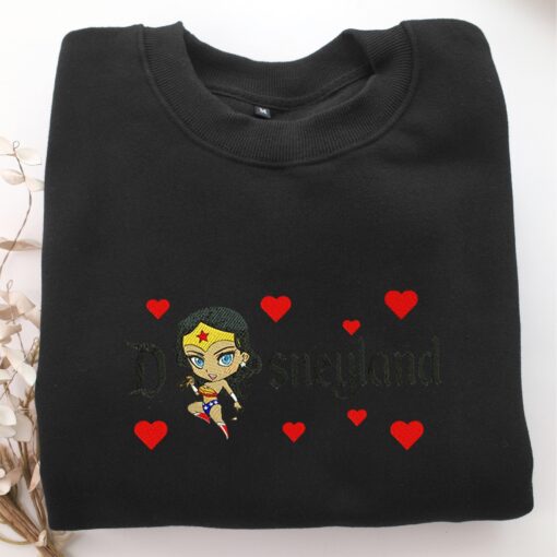 Chibi Wonder Woman Disneyland Embroidery, Disneyland Embroidered Sweatshirt, Movie Disney Inspired, Best Gifts Idea For Him Her - Image 5