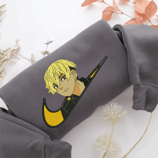 Chifuyu Matsuno Swoosh Nike Embroidered Sweatshirt, Nike Movie Inspired, Best Gifts Idea For Him Her - Image 4