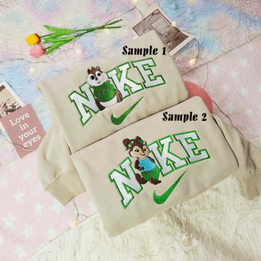 Chipmunks Couples Movie Embroidered Couples Shirts