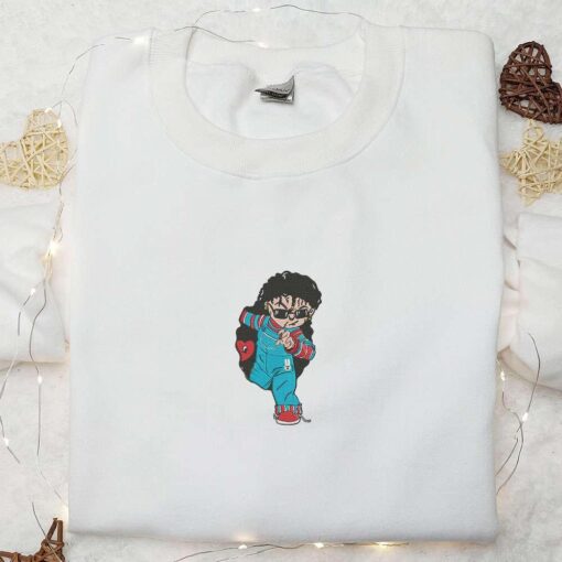 Chucky Bad Bunny Embroidered Sweatshirt Celebrity Embroidered Hoodie Horror Movie Embroidered Shirt