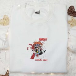 Chucky Childs Play Embroidered Shirt Horror Movie Embroidered Shirt Halloween Embroidered Shirt