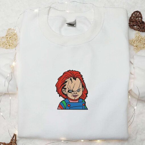 Chucky Embroidered Sweatshirt Horror Movie Embroidered Hoodie Best Halloween Gift Ideas