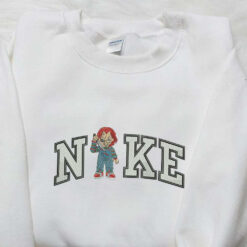 Chucky Stand x Nike Embroidered Shirt Childs Play Embroidered Shirt Custom Nike Embroidered Shirt