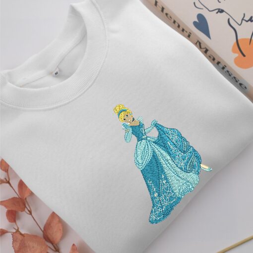 Cinderella Embroidery, Disneyland Embroidered Sweatshirt, Movie Disney Inspired, Best Gifts Idea For Him Her - Image 2